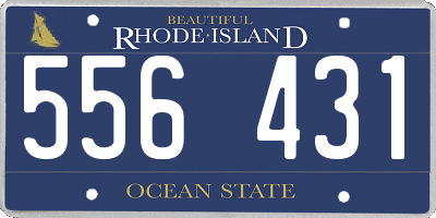 RI license plate 556431