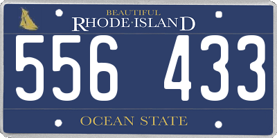 RI license plate 556433