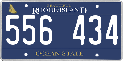 RI license plate 556434