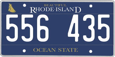 RI license plate 556435