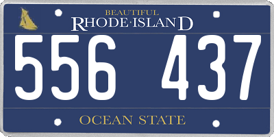 RI license plate 556437