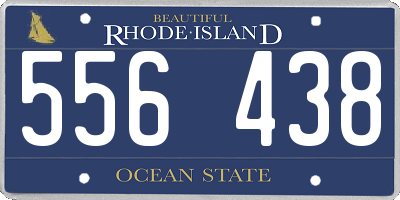 RI license plate 556438