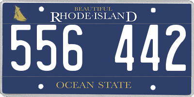 RI license plate 556442