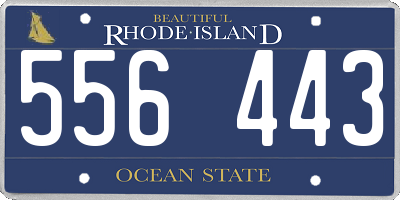 RI license plate 556443