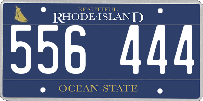 RI license plate 556444