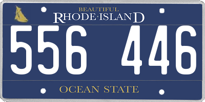 RI license plate 556446