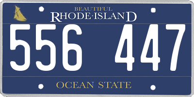 RI license plate 556447