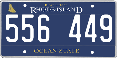 RI license plate 556449