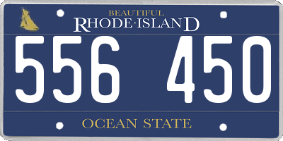 RI license plate 556450