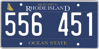RI license plate 556451