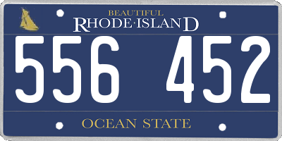 RI license plate 556452