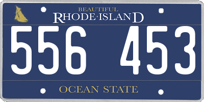 RI license plate 556453