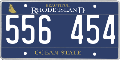 RI license plate 556454