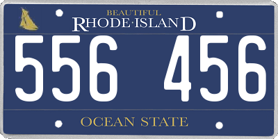 RI license plate 556456