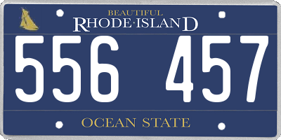 RI license plate 556457