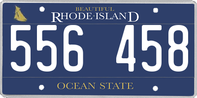 RI license plate 556458