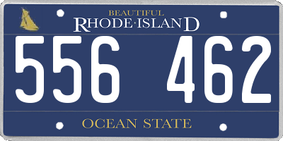 RI license plate 556462