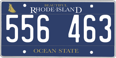 RI license plate 556463