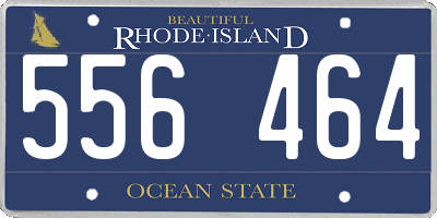 RI license plate 556464