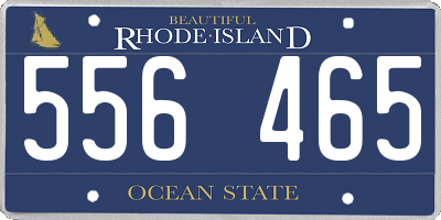 RI license plate 556465