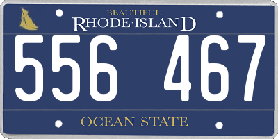 RI license plate 556467