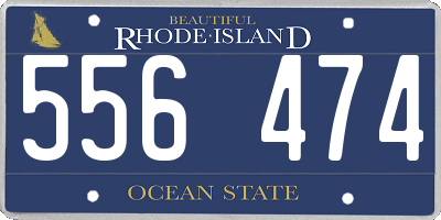 RI license plate 556474