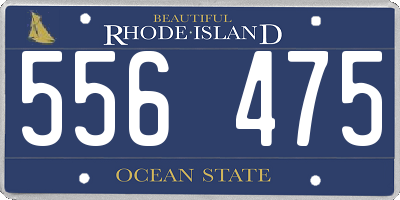 RI license plate 556475