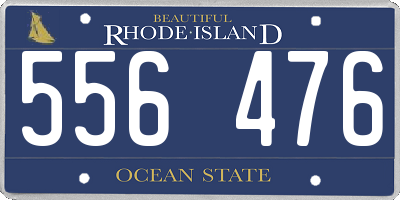 RI license plate 556476