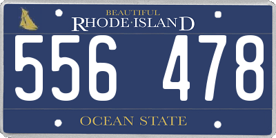 RI license plate 556478