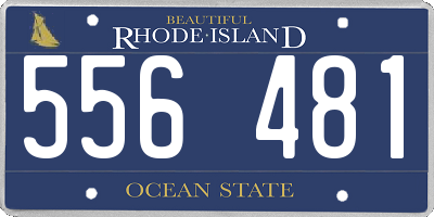 RI license plate 556481