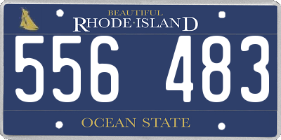 RI license plate 556483