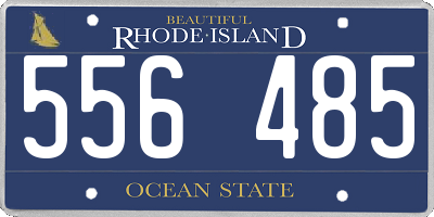 RI license plate 556485