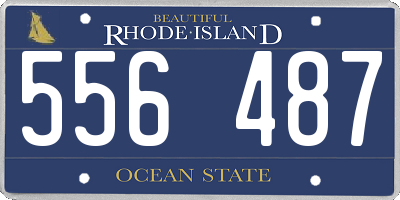 RI license plate 556487