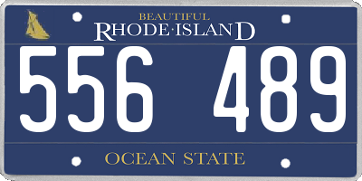 RI license plate 556489