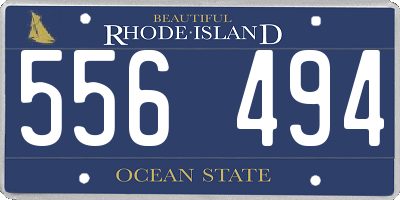RI license plate 556494