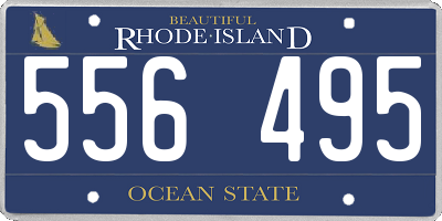 RI license plate 556495