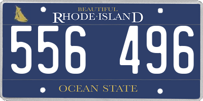 RI license plate 556496