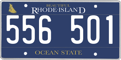 RI license plate 556501