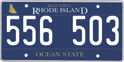RI license plate 556503