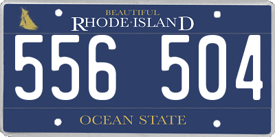 RI license plate 556504