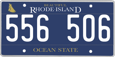 RI license plate 556506