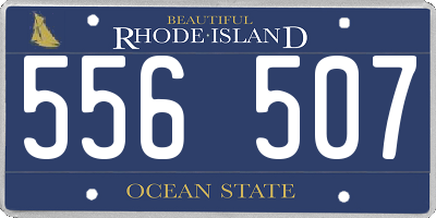 RI license plate 556507