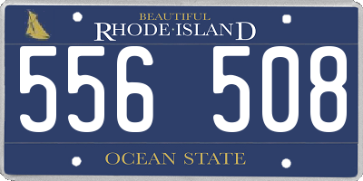 RI license plate 556508