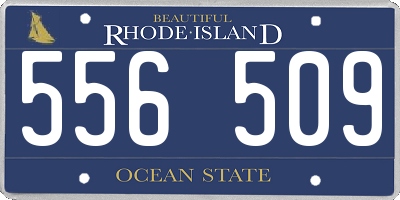 RI license plate 556509