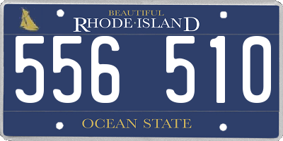 RI license plate 556510