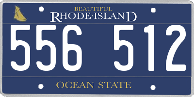 RI license plate 556512