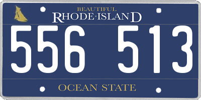 RI license plate 556513