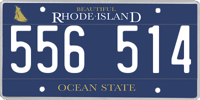RI license plate 556514