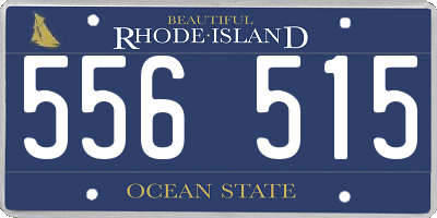 RI license plate 556515