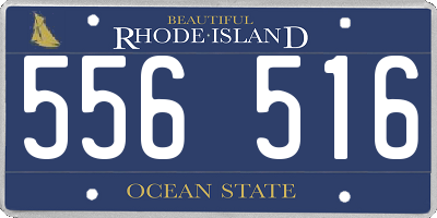 RI license plate 556516